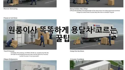 원룸이사, 똑똑하게 용달차 고르는 꿀팁! 🚚💨
